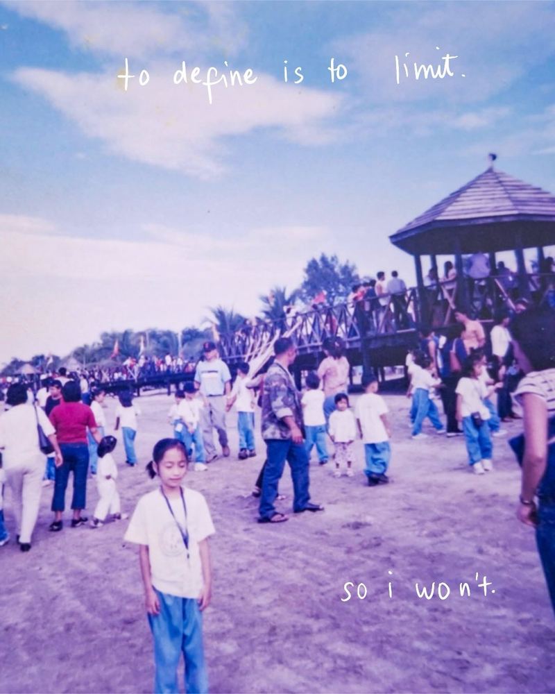 A photograph with handwritten text